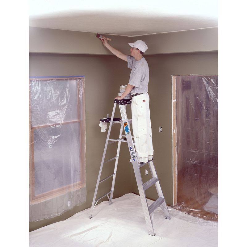 3 ft Aluminum Stepladder, 300 lb Capacity V2215
