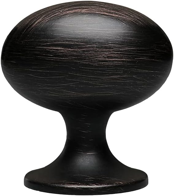 Oval Mushroom Knob 36mm 10 Pack Brushed Satin Nickel P84389