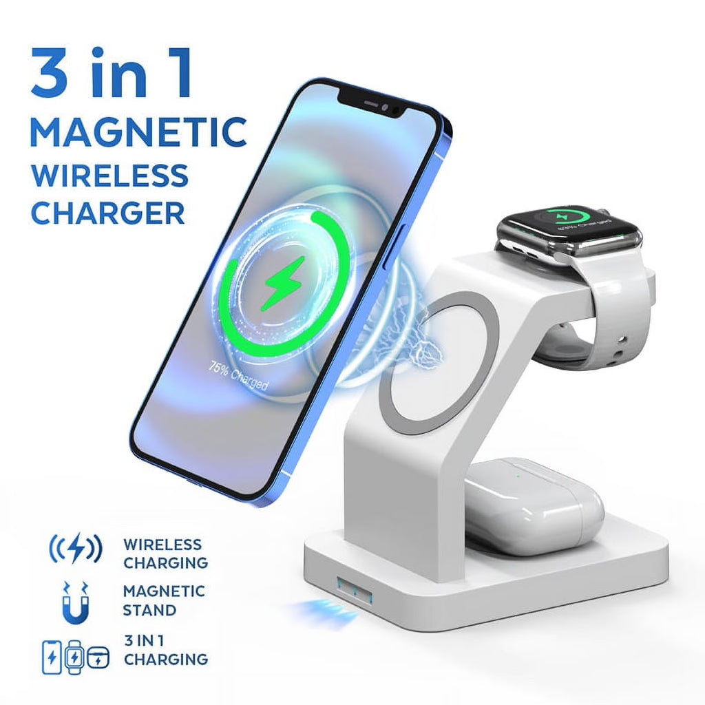 3 in 1 Magnetic Wireless Charger Stand J9748
