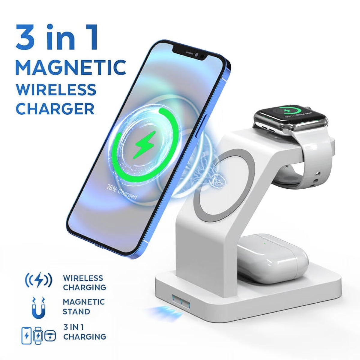 3 in 1 Magnetic Wireless Charger Stand J9748