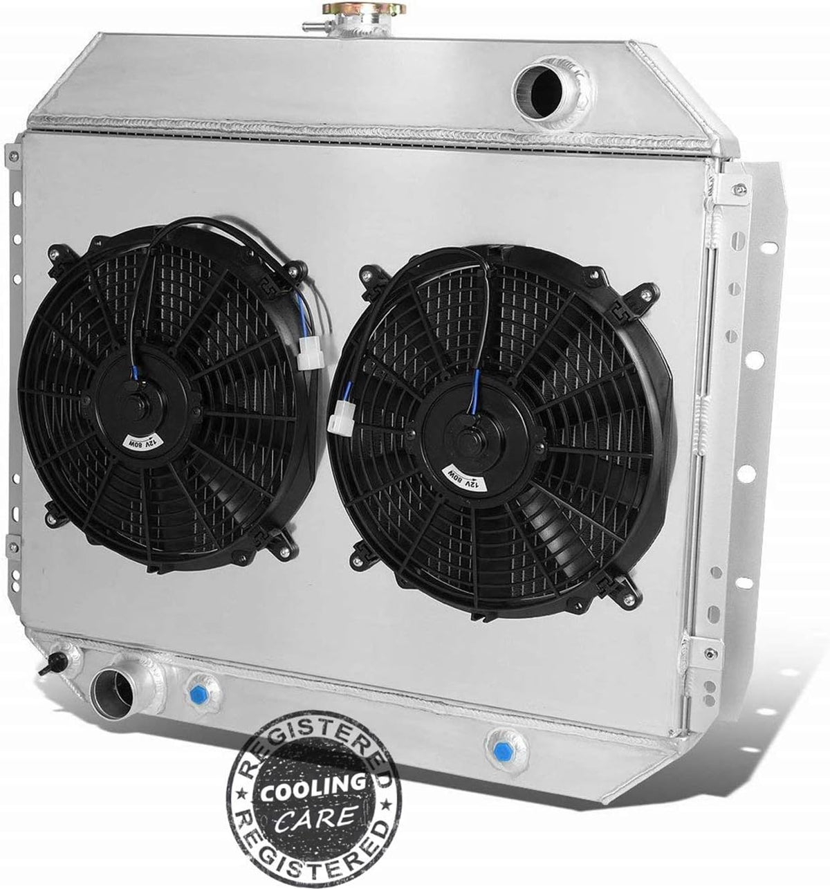 3 Row Core Aluminum Radiator with Shroud and 2X12'' Fan F338835