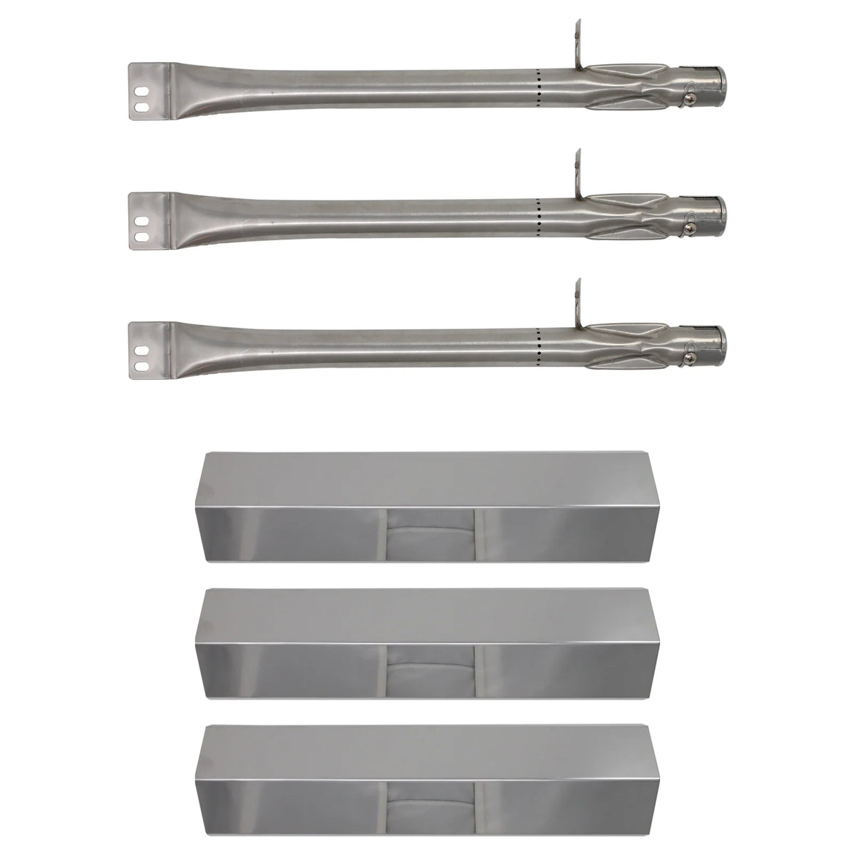 3-Pack Stainless Steel BBQ Gas Grill Tube Burner Replacement Parts E223988