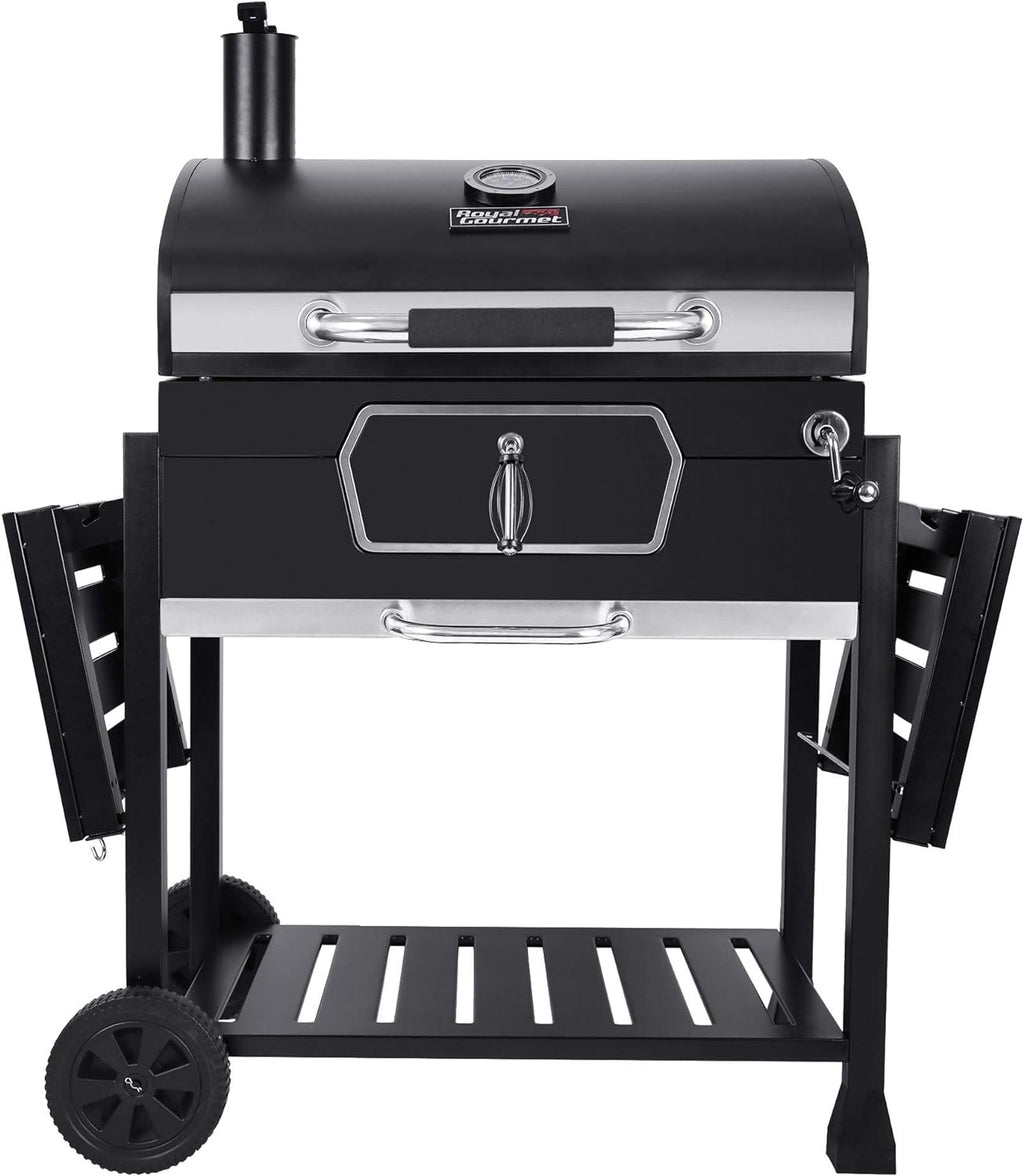 30-Inch Charcoal Grill BBQ Smoker Black Z6401