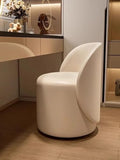 Brown Round Vanity Stool with 360° Rotatable Base H209