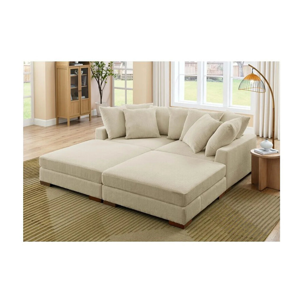 Corduroy Upholstered Sectional C989