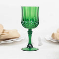 6 Pack Emerald Green Plastic Wine Glasses 8Oz Q6473