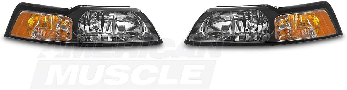 Chrome Housing Clear Lens Headlights V729