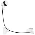 White PVC Cable Drive Bath Waste and Overflow I120
