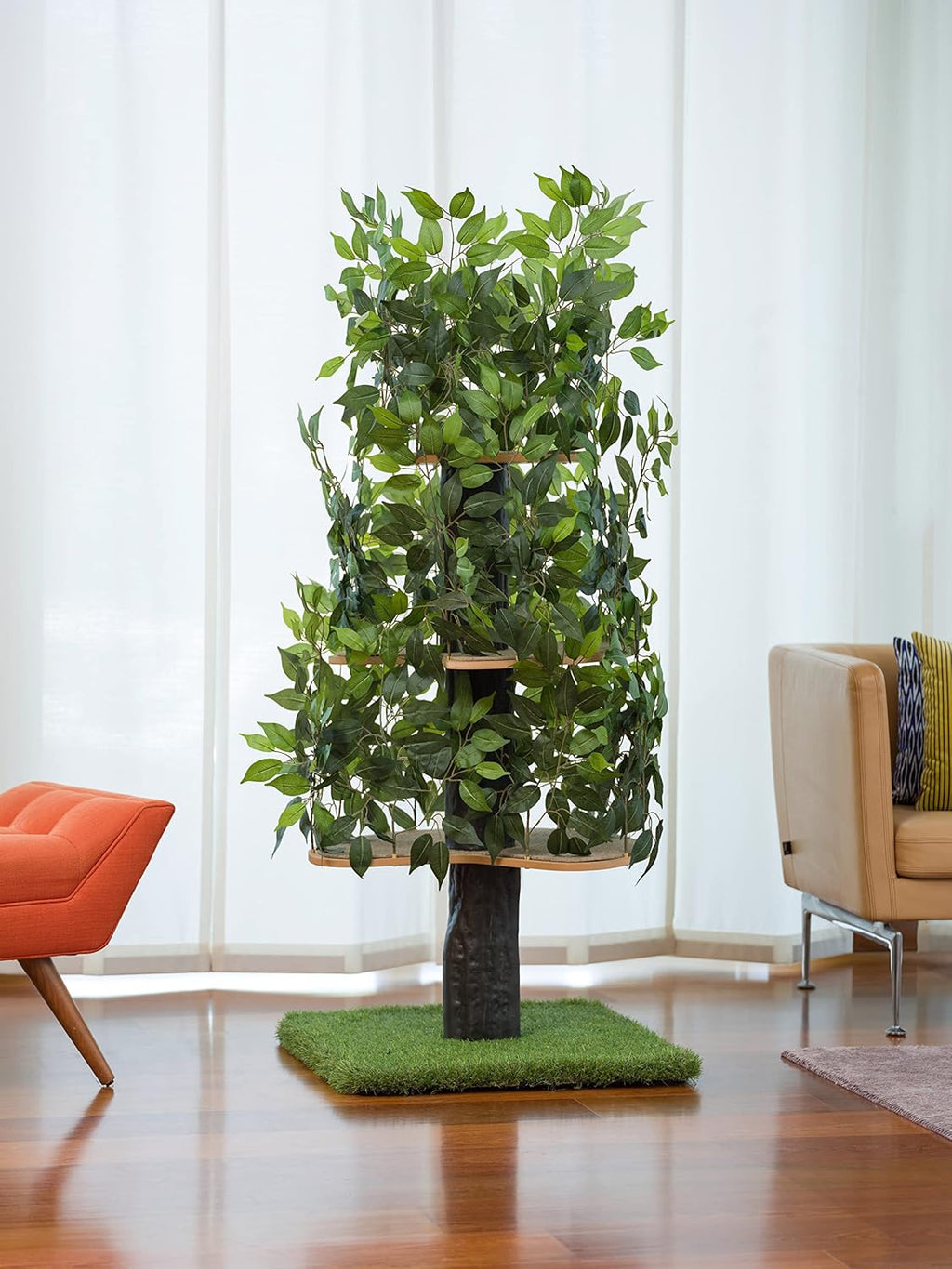 Cat Tree with Leaves X4966