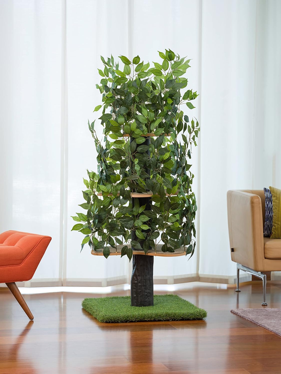 Cat Tree with Leaves X4966