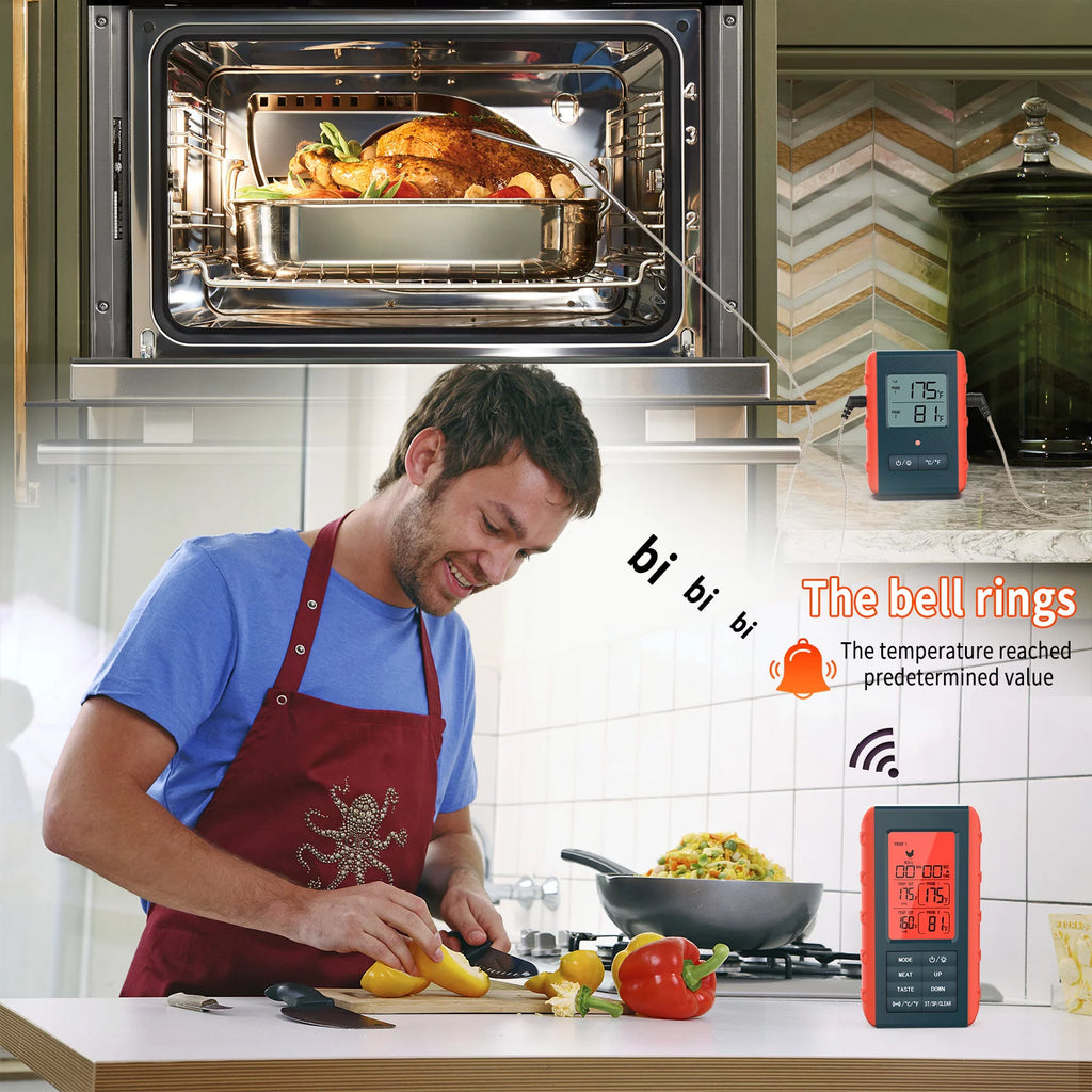 Wireless Digital Meat Thermometer with 2 Probes P3381