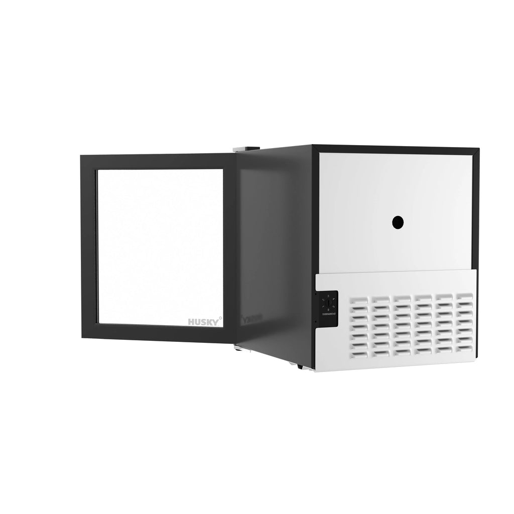 46L Reversible Glass Door Beverage Refrigerator 1.6 Cu Freestanding Countertop Mini Fridge in Black T851