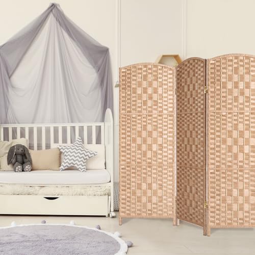 3 Panel Dark Mocha Folding Privacy Screen W113392