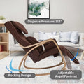Brown Cotton Fabric Rocking Chair V57909