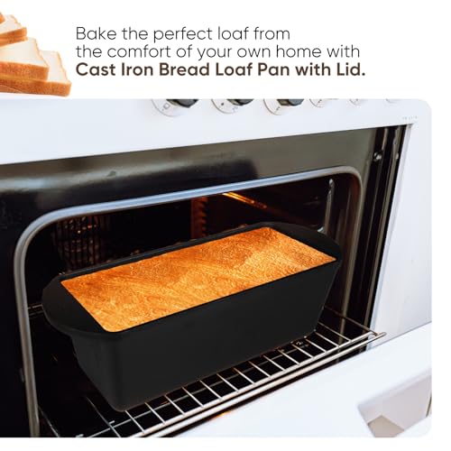 Cast Iron Nonstick Bread Pan with Lid 13x5 Inch C766