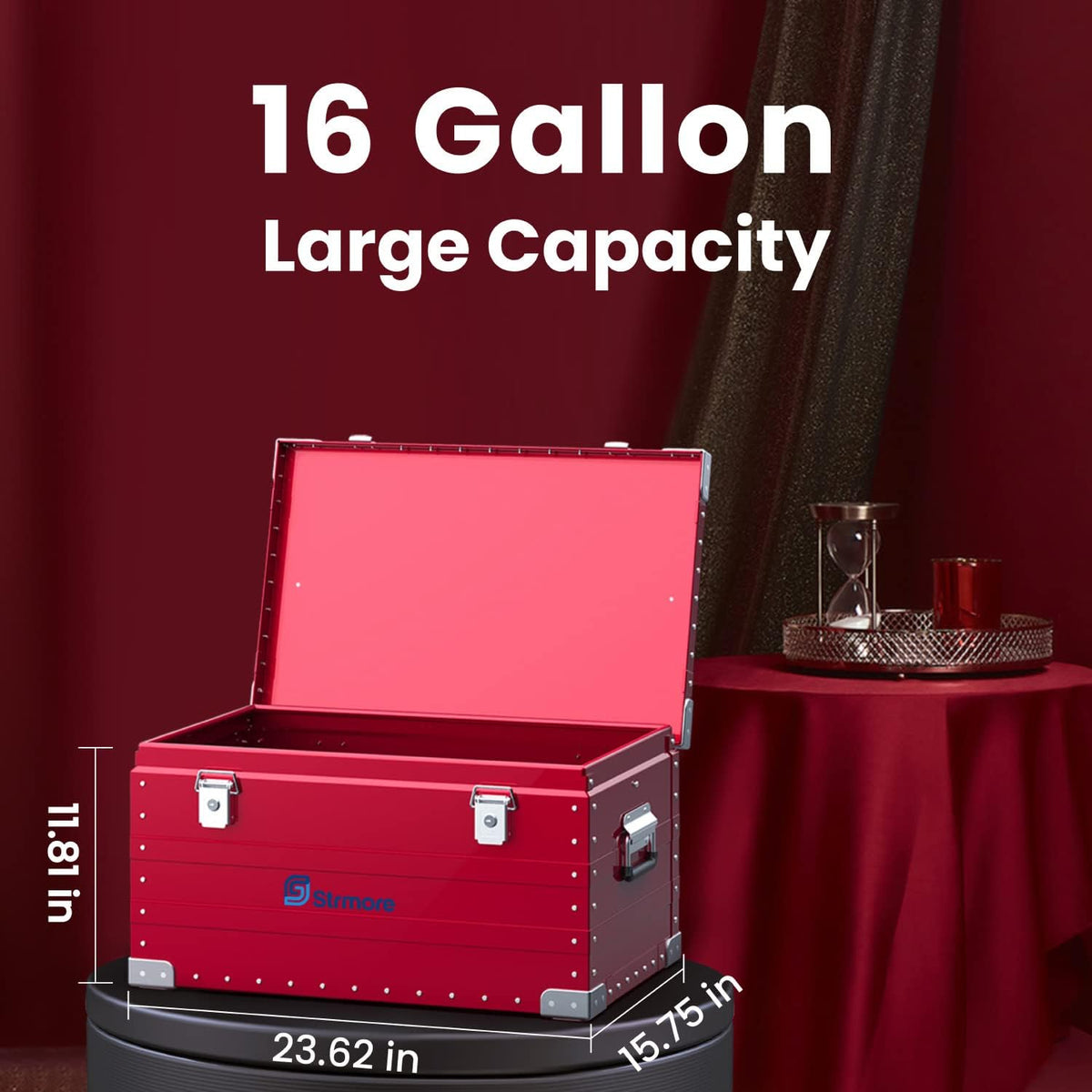 Red Aluminum Hard Protective Carrying Case Y56045