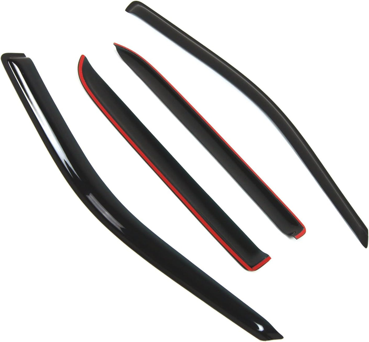 4 Pcs Dark Smoke Window Visor Deflector Rain Guard E645
