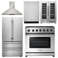 36 Propane Gas Range, Range Hood, Refrigerator, Dishwasher, Wine Cooler E7482