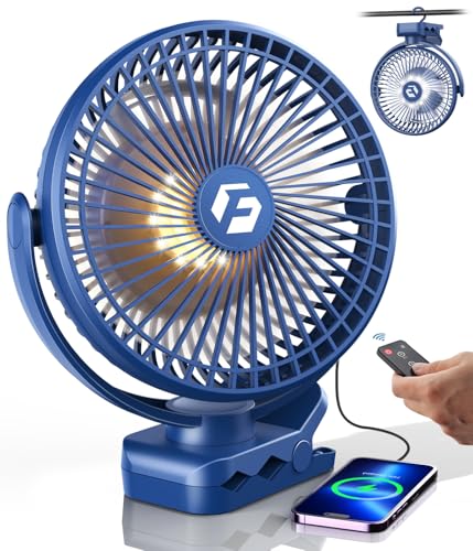 8-inch Clip on Fan 12000mAh Rechargeable 3 Speeds S1448