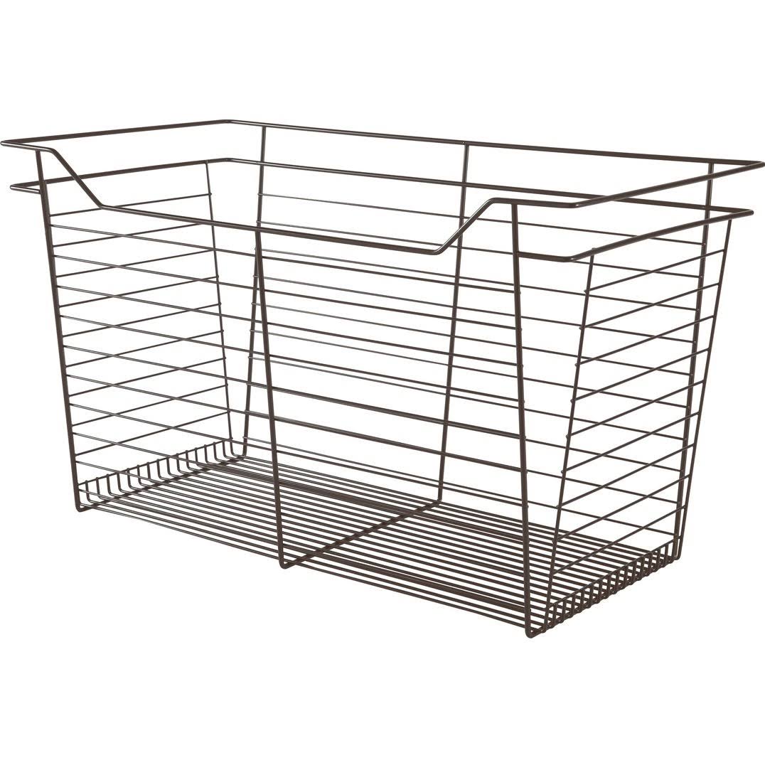 Dark Oil-Rubbed Bronze Powder-Coated Wire Basket S5941