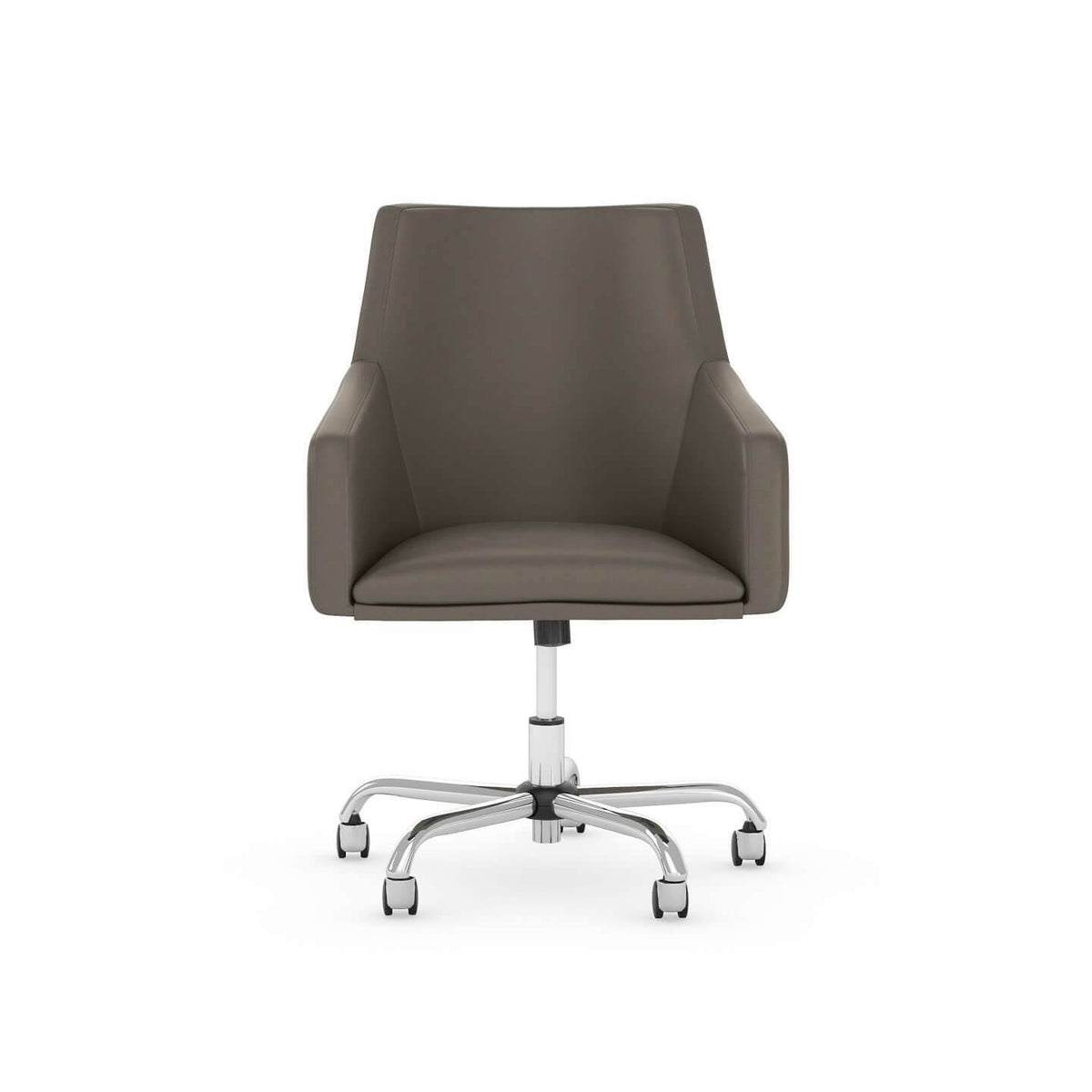Washed Gray Leather Box Chair C141064