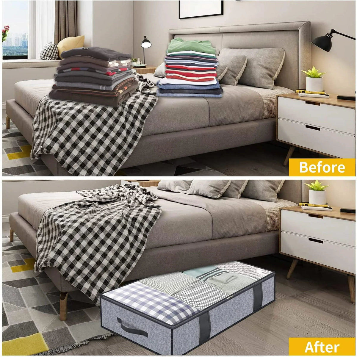 Breathable Zippered Storage Bag with Clear Window T112241