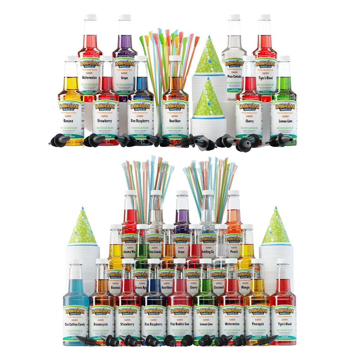 10 Flavor Syrups and Accessories bundled with 20 Flavor Syrups and Accessories P35815