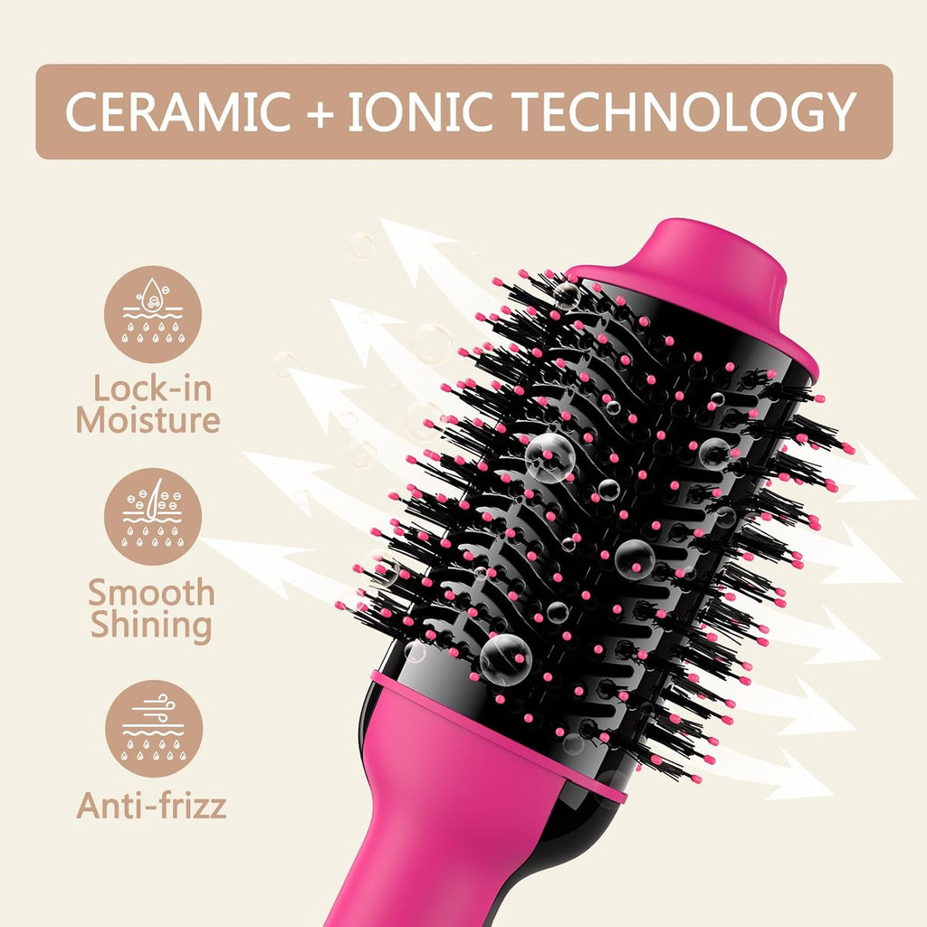 4 in 1 Hot Air Brush with Ceramic Titanium Barrel D46459