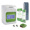 Beige/Green Electronic Time Clock Bundle C2217