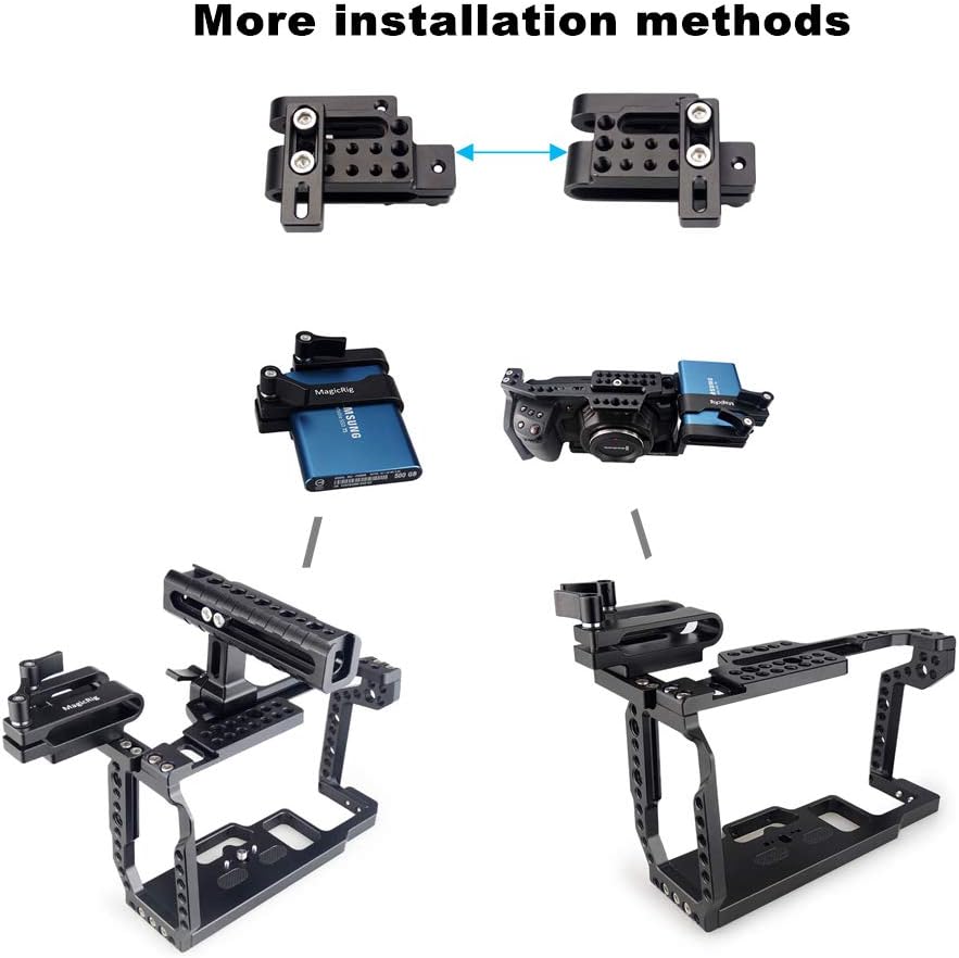 BMPCC 4K /6K Cage with NATO Handle + T5 SSD Card Mount Clamp H18835
