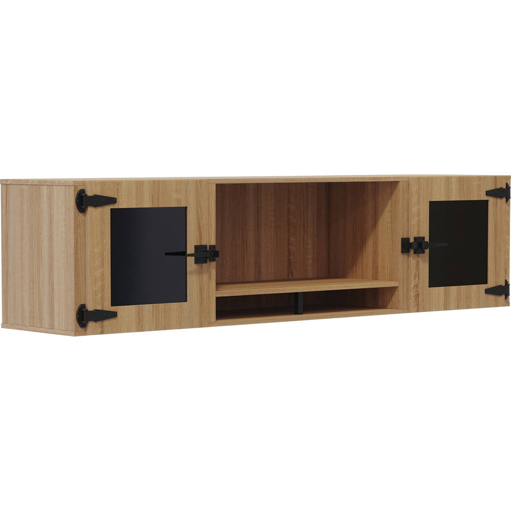 Smoked Glass Doors Wall Hutch O4320