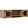 Smoked Glass Doors Wall Hutch O4320