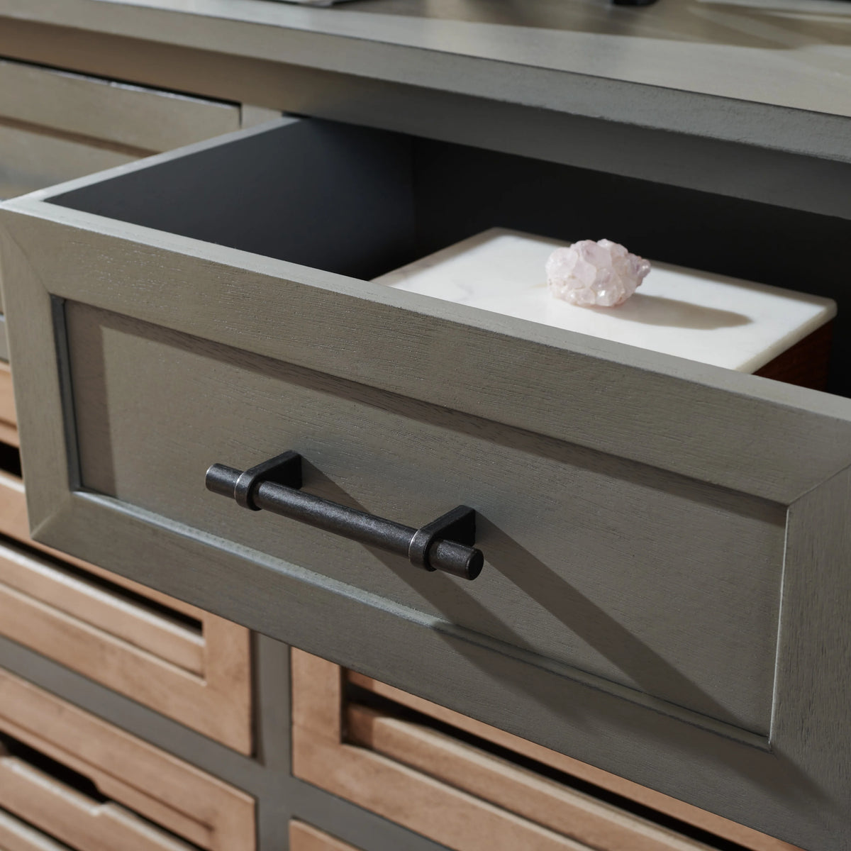 Distressed Grey 6 Drawer Storage Chest M8255