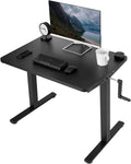 Manual Height Adjustable 36 X 24 Inch Black Standing Desk O24075
