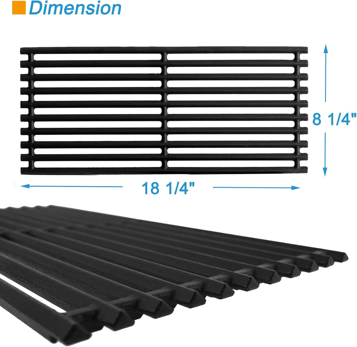 Set of 3 Cast Iron Grill Grates T905295