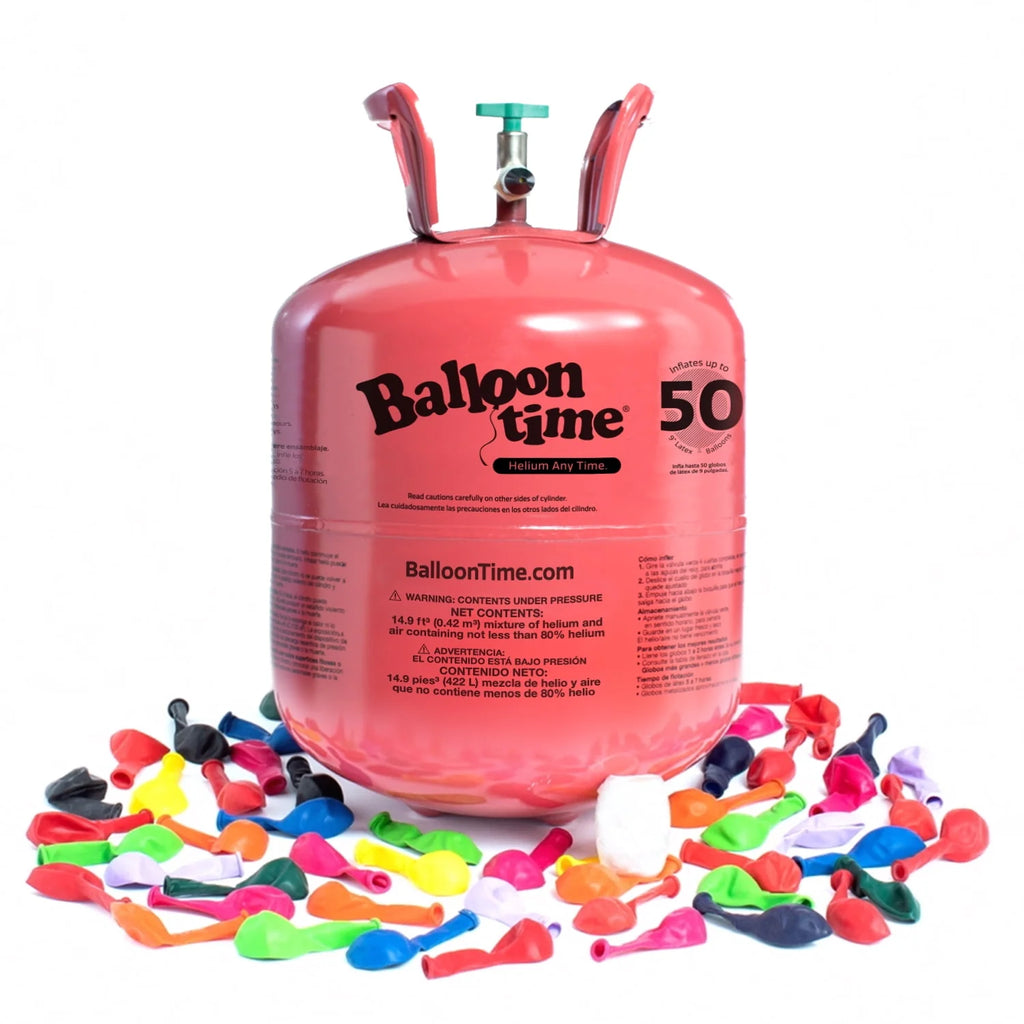 12in Jumbo Helium Tank Kit with Latex Balloons M203