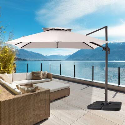 Beige Square Cantilever Umbrella M764763