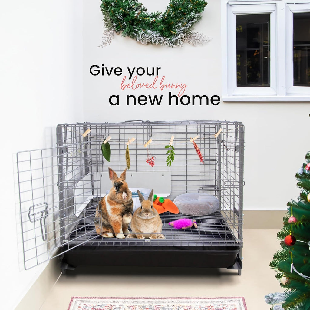 24-inch Rabbit Cage with Tray W313