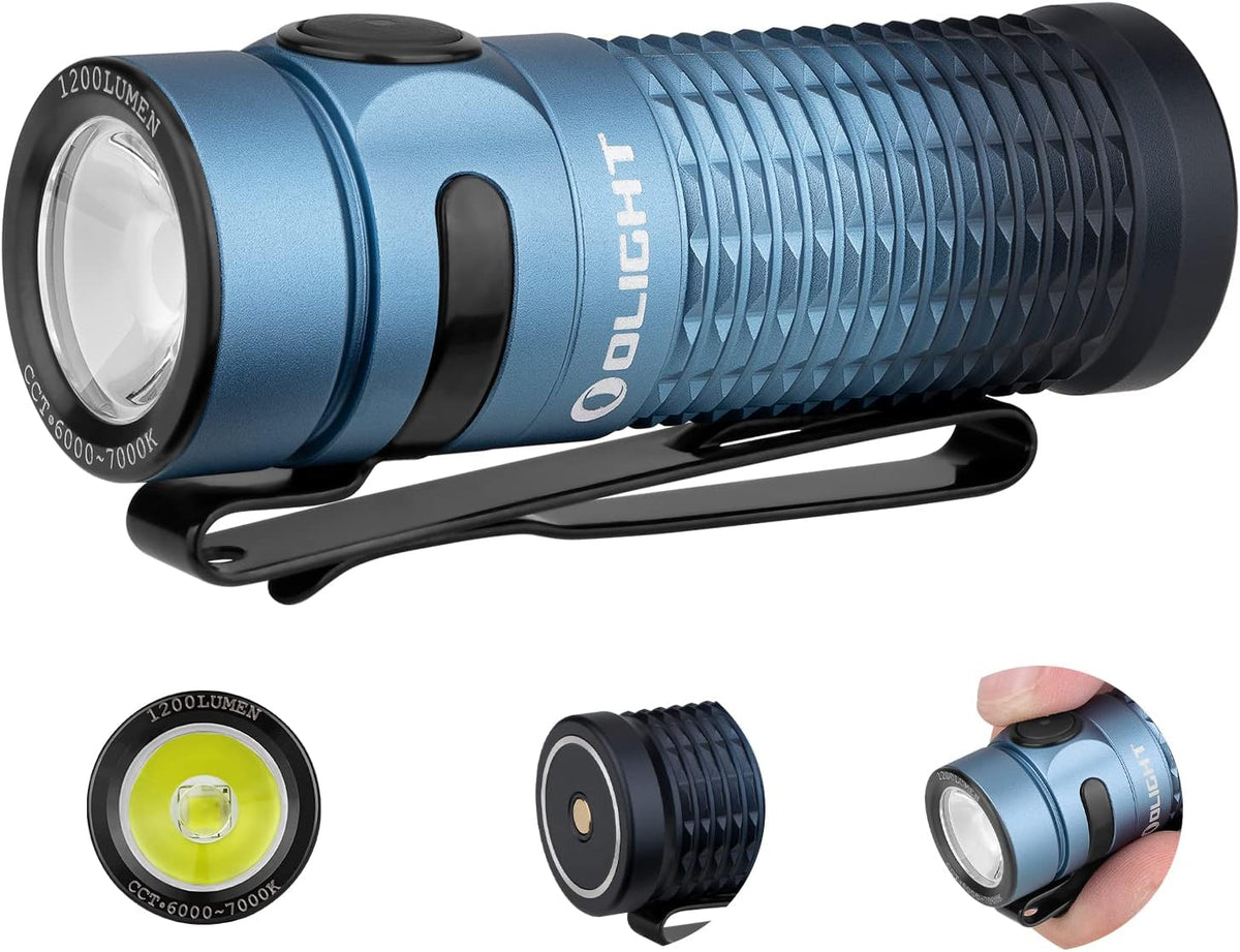 1200 Lumens Ultra-Compact Rechargeable EDC Flashlight (Black) L553