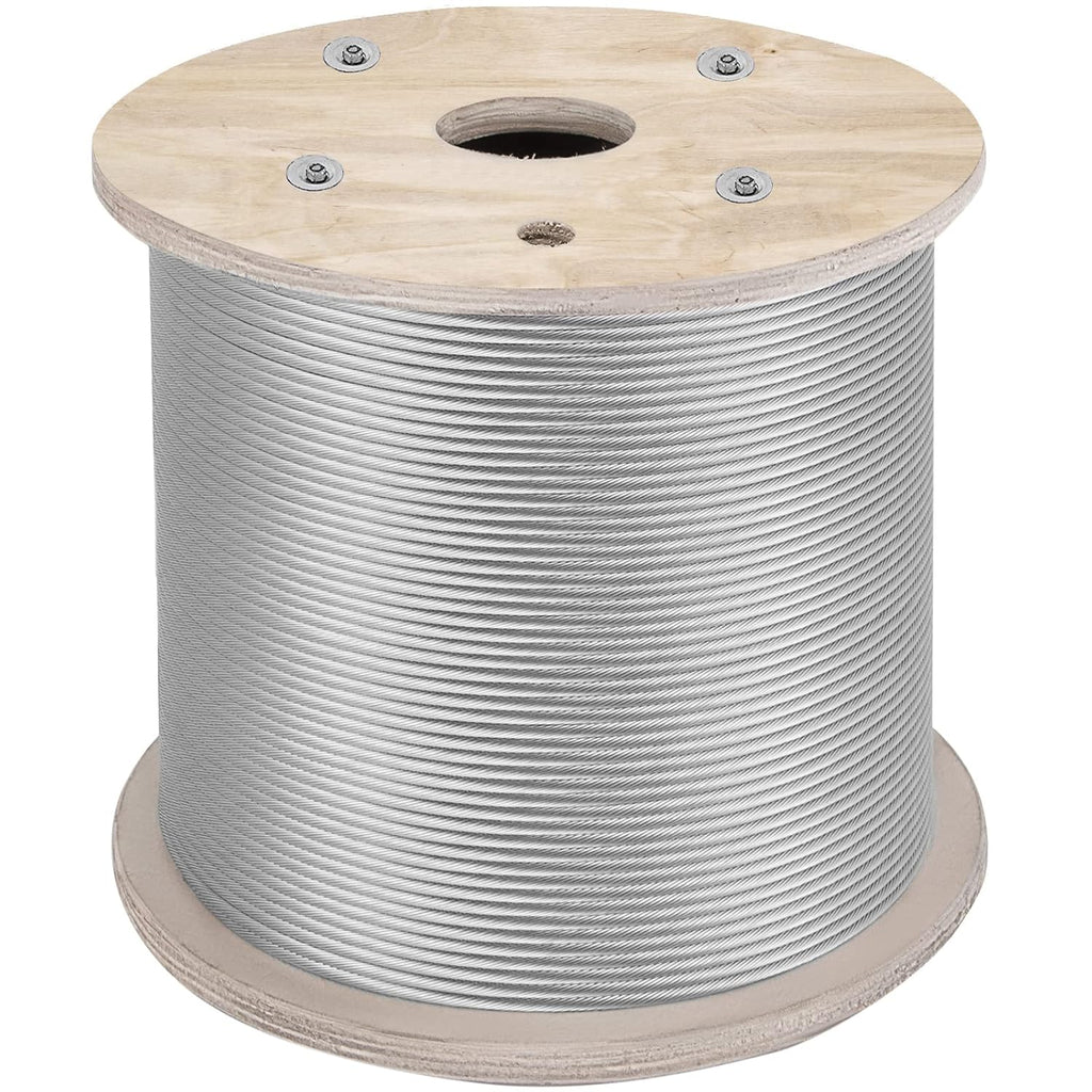 500FT 1/8 Inch Stainless Steel 1x19 T316 Wire Rope Y86285