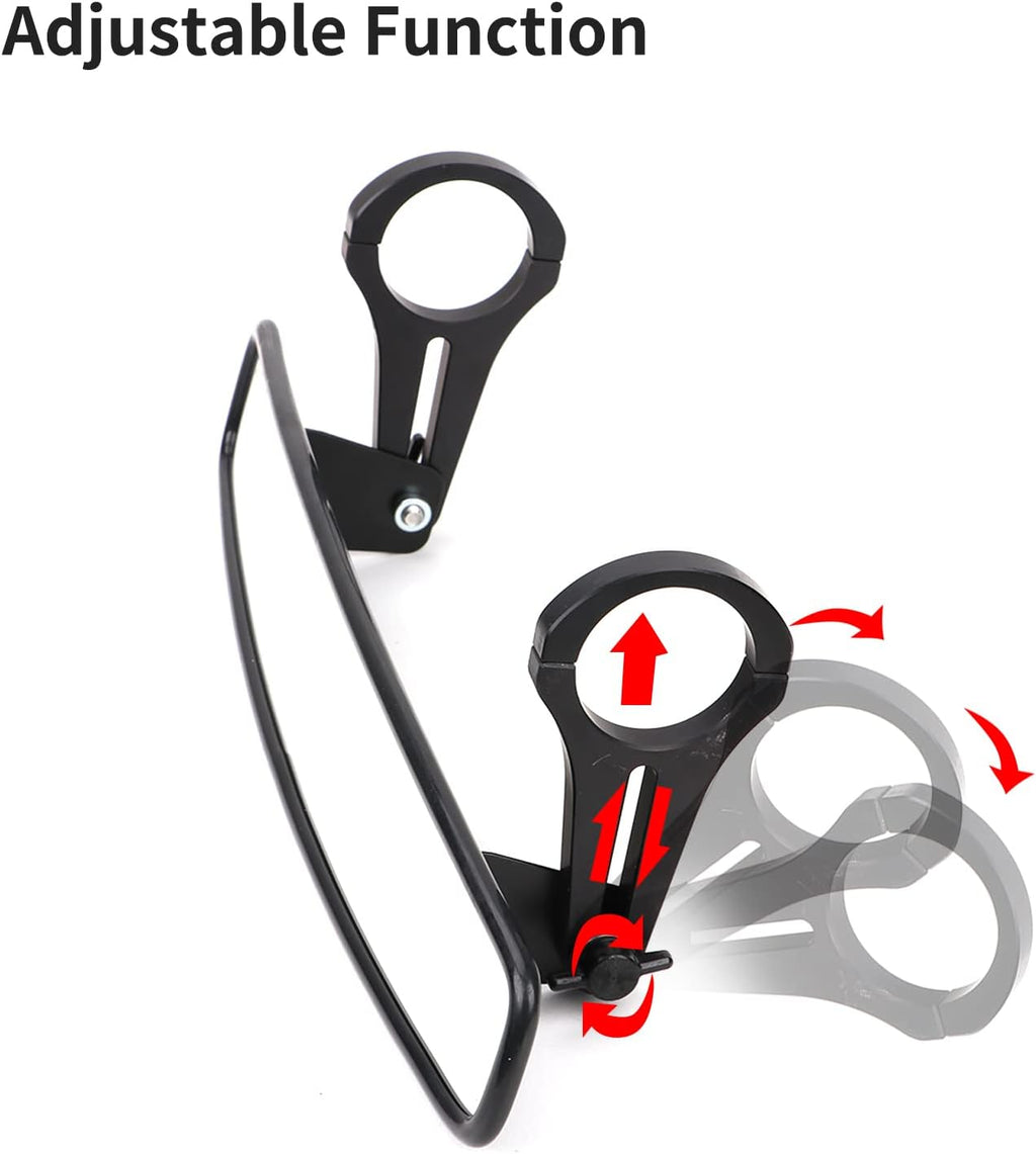 UTV Side Rear View Mirrors and Center View Mirror for 1.75” Roll Bar Mount E9816