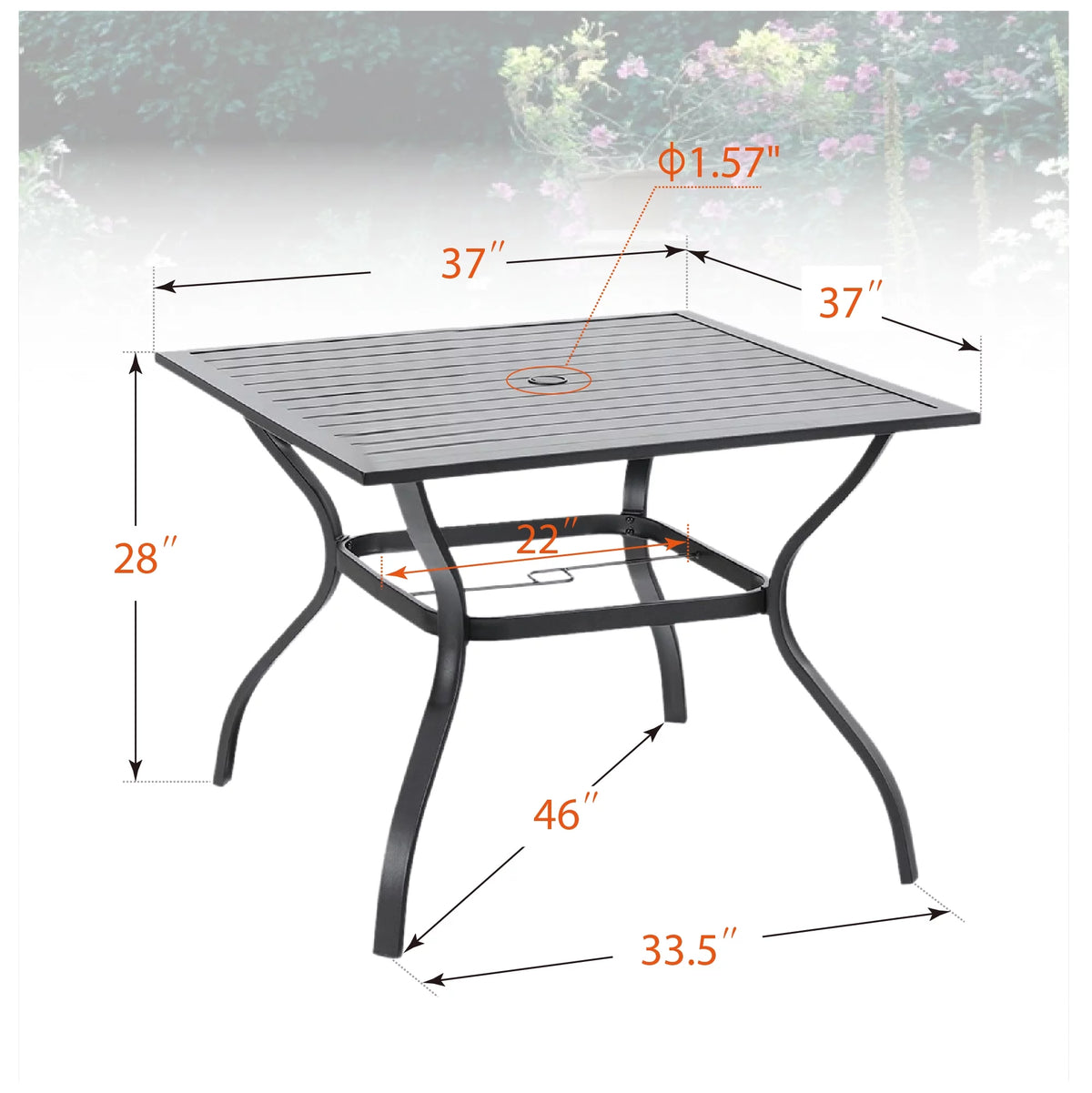 6-Piece Outdoor Patio Dining Set with 9 ft Umbrella A345