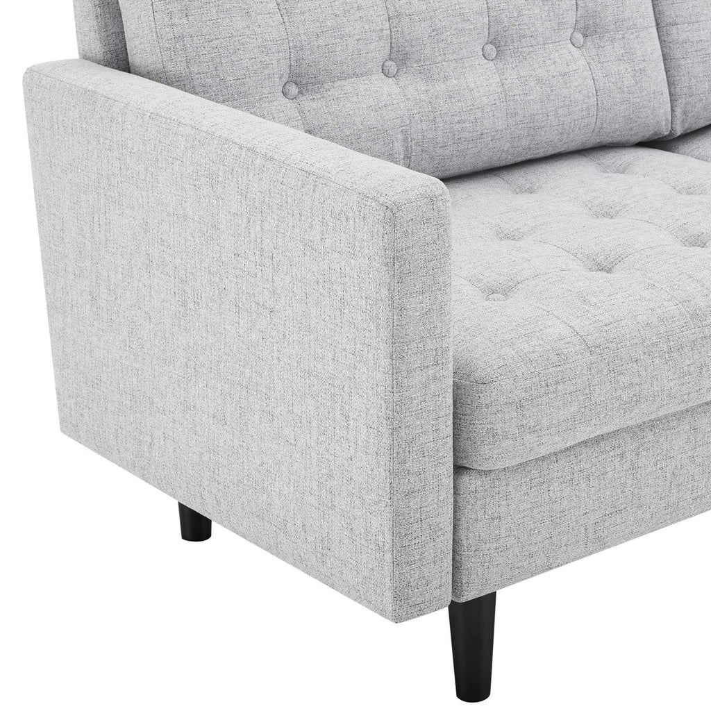 Light Gray Tufted Fabric Sofa B75884
