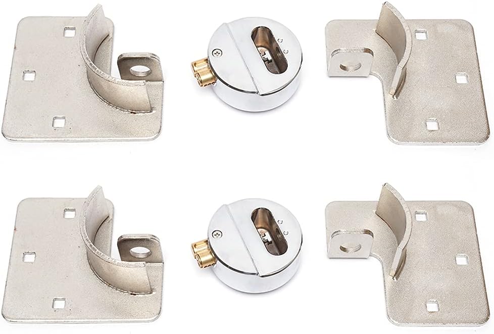 73Mm 2Pcs Hidden Shackle Padlock with 4 Keys T325431