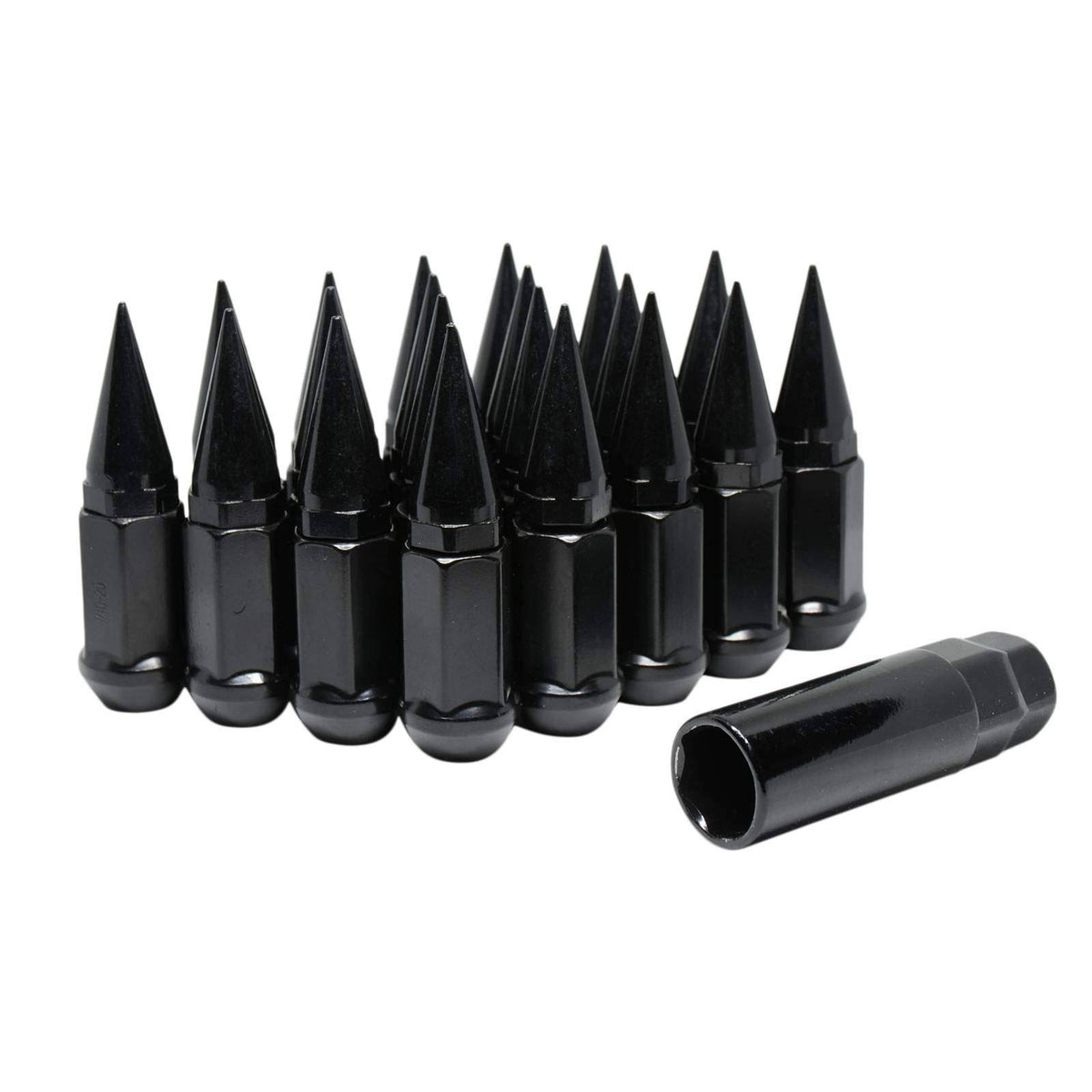 32 PC 14x2.0 Black Spike Lug Nuts Y807342