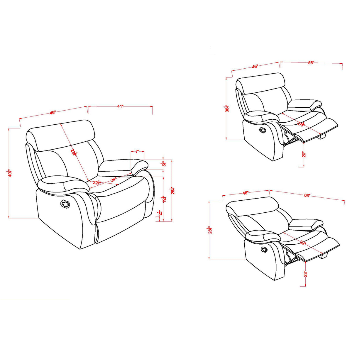 Brown Leather Glider Recliner Q2470