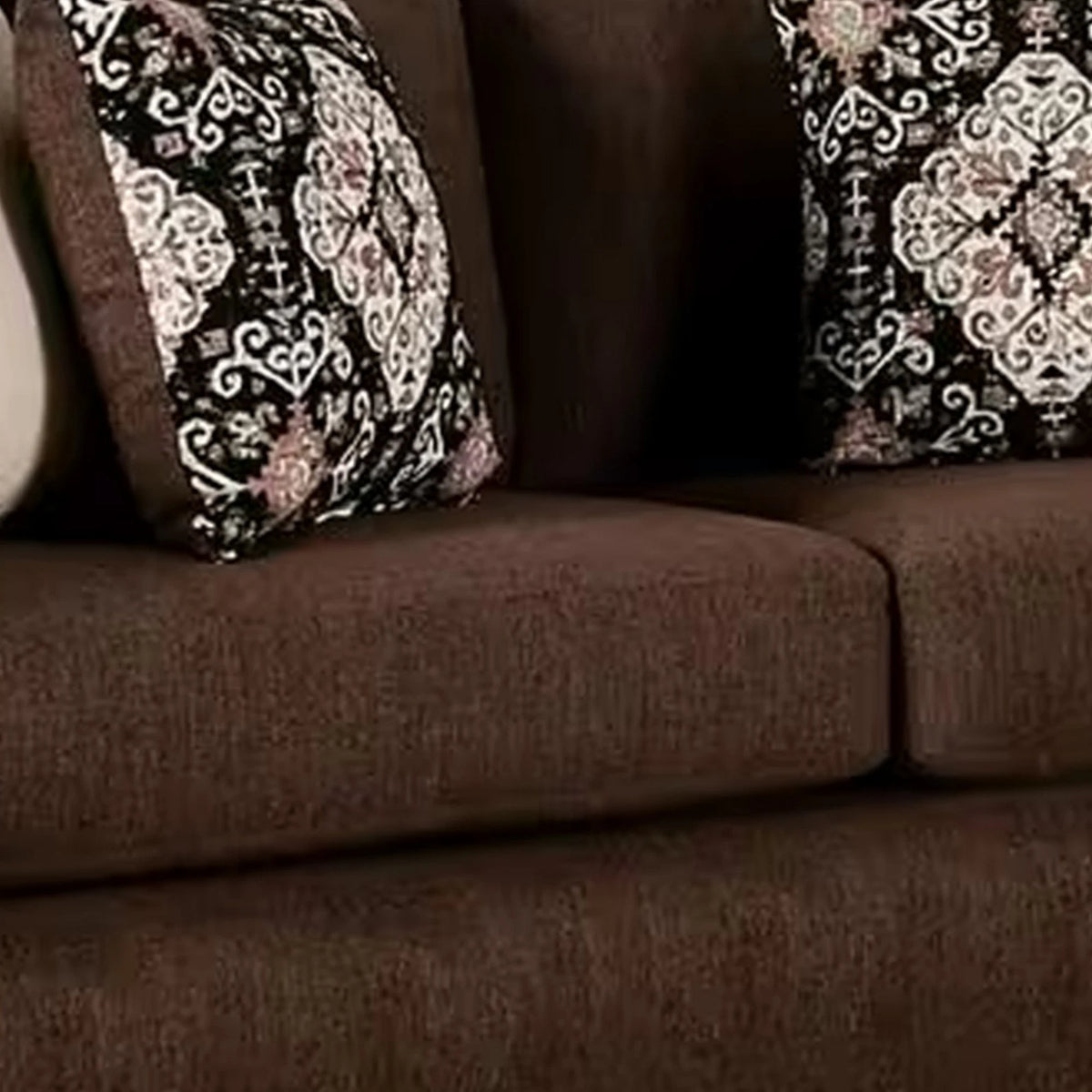 Brown Linen Modern Sofa J909430