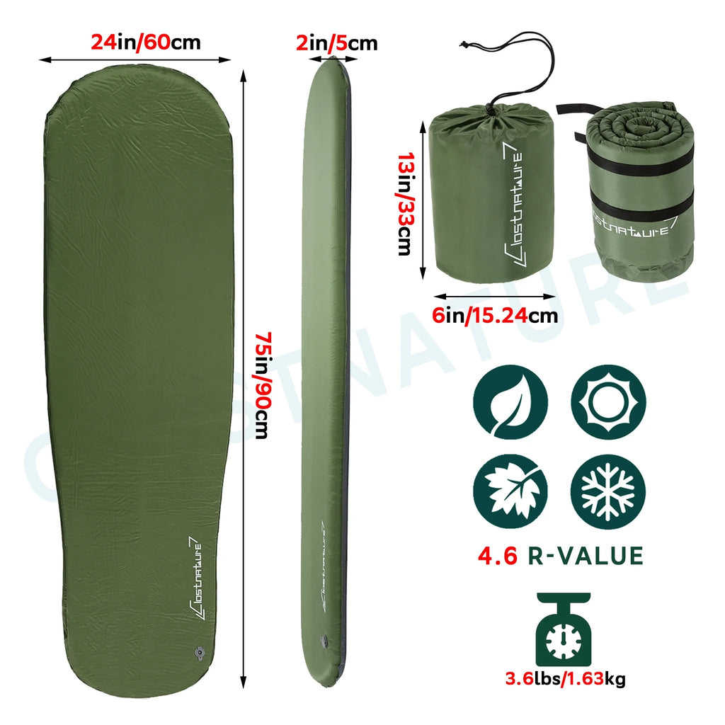 Blue Insulated Foam Self Inflating Sleeping Pad H353