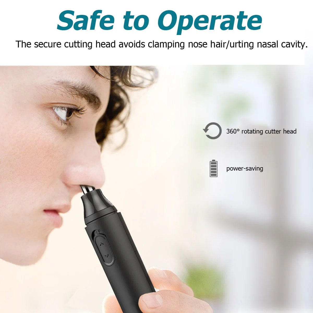 Nose Ear Eyebrow Hair Trimmer with Removable Cutter Head Z3432