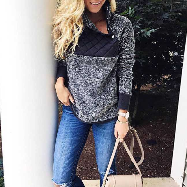 Faux Fur Sherpa Fleece Pullover V8845